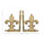 Decorative Metal Fleur de Lis Bookends-836453707