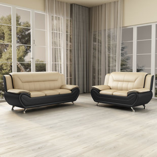 2 - Piece Faux Leather Living Room Set