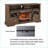 Electric Fireplace Entertainment Center for 70” TVs, Reclaimed Barnwood – Door Sensor | Reclaimed Barnwood | Electric-254900837