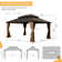 Galvanized Steel Patio Gazebo with Overhang Slope-design Double Roof