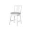 Tabouret de bar pivotant de 2, hauteur comptoir, siège gris, structure en bois massif blanc, tabourets 2 pièces tendance, hauteur de comptoir, revêtement, base, attrayant