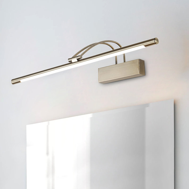 1-Lamp dimmable LED mirror front light, Silver, 15 W, 6.88" H x 31.88" W x 31.88" D