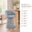 Tabourets de bar rembourrés modernes Everly, ensemble de 6-850427651-850427676