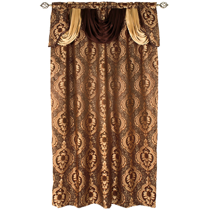 Paire de rideaux obscurcissant 100% polyester Riggin, Brun