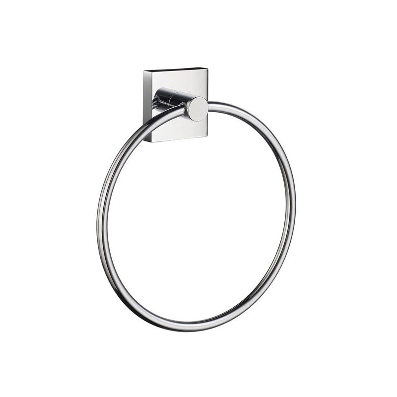 Wall Mounted Towel Ring, Brushed Chrome