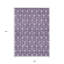Tapis intérieur / extérieur lavable mauve et ivoire 9 pi x 12 pi