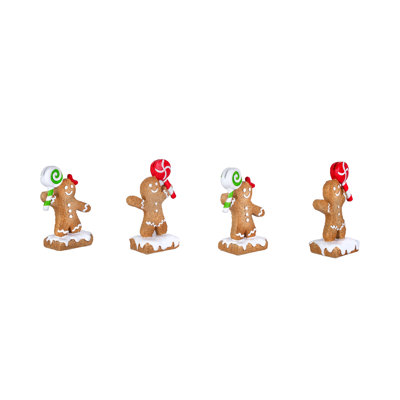 Four Piece Gingerbread Cookie Card Holders