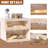 Vintage Double Layer Bread Box For Kitchen Countertop,Large White Bread Boxes Wooden Breadbox Bread Storage Container Bin Bread Holder