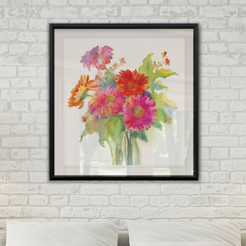 « mixed bouquet », impression encadrée, H 22,5 po x l 22,5 po x P 1,5 po