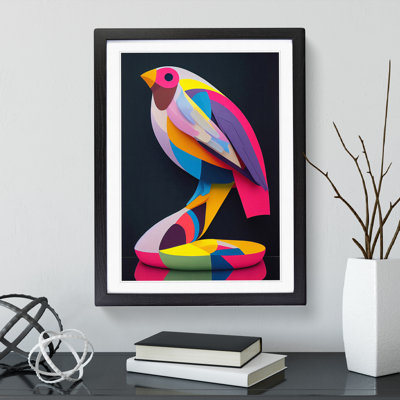 Technicolour Bird No.2 Abstract - Single Picture Frame Print
