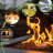 50000 Propane Fire Pits Table, 28In Square Outdoor Fireplace With Lid & Lava Stone, For Garden Deck Patio Backyard Terrace