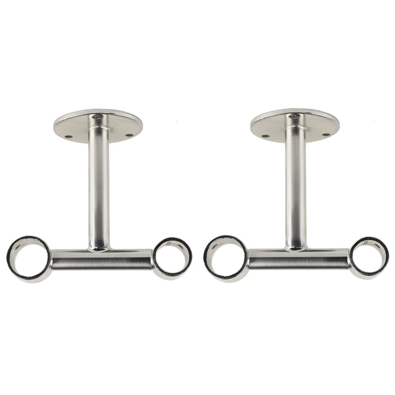 Petry Mounting Bracket, Brushed Steel, 3.625" H x 2" W x 2" D