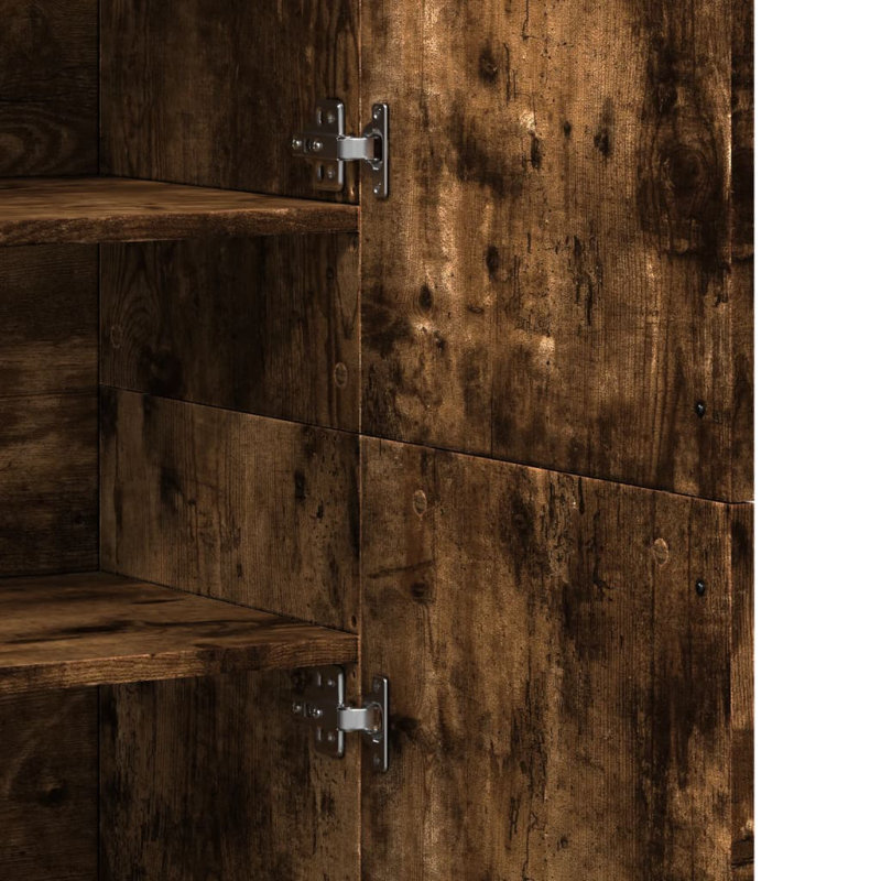 Highboard 80 X 35 X 180 Cm Engineered Wood, Smoked Oak