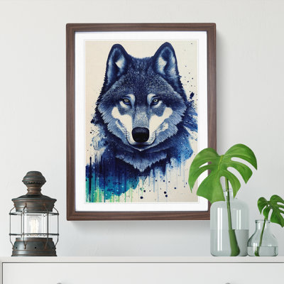 Painted Wolf No.4 - Framed Print