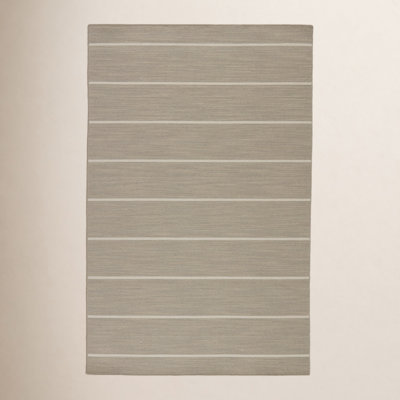 Creekmont Brown Light Gray Hand-Woven Wool Rug