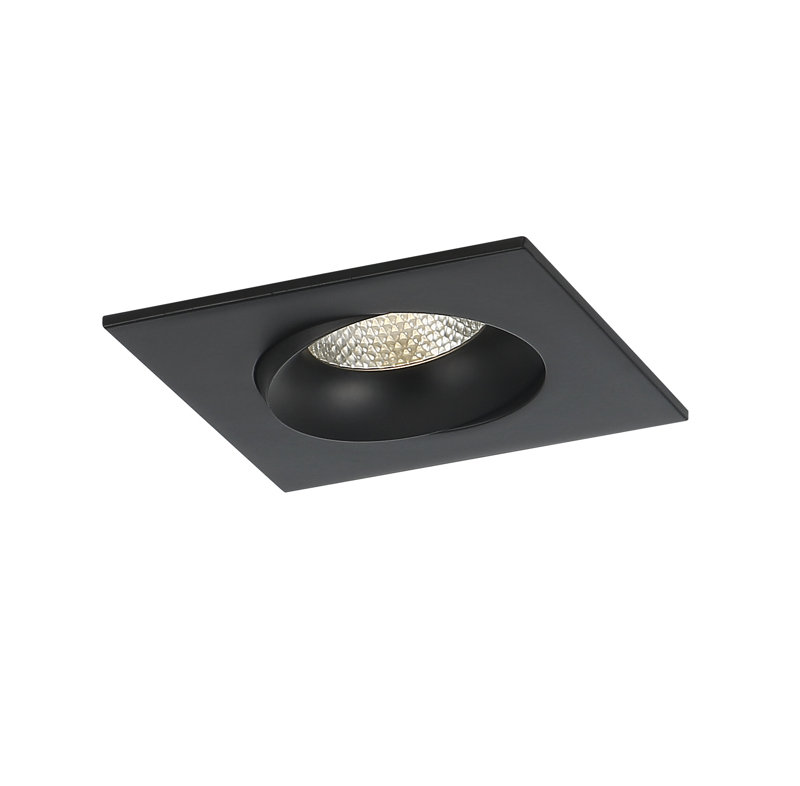 Midway 3.5" 12W 1-Light Square Gimbal Trim - 5CCT, Black