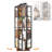 5 Tiers Rotating Bookshelf, Corner Bookcase, 360 Display Wood Spinning Bookshelf