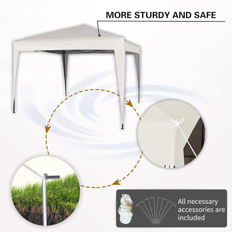 Janvey 2m x 2m Aluminium Pop-Up Gazebo, White