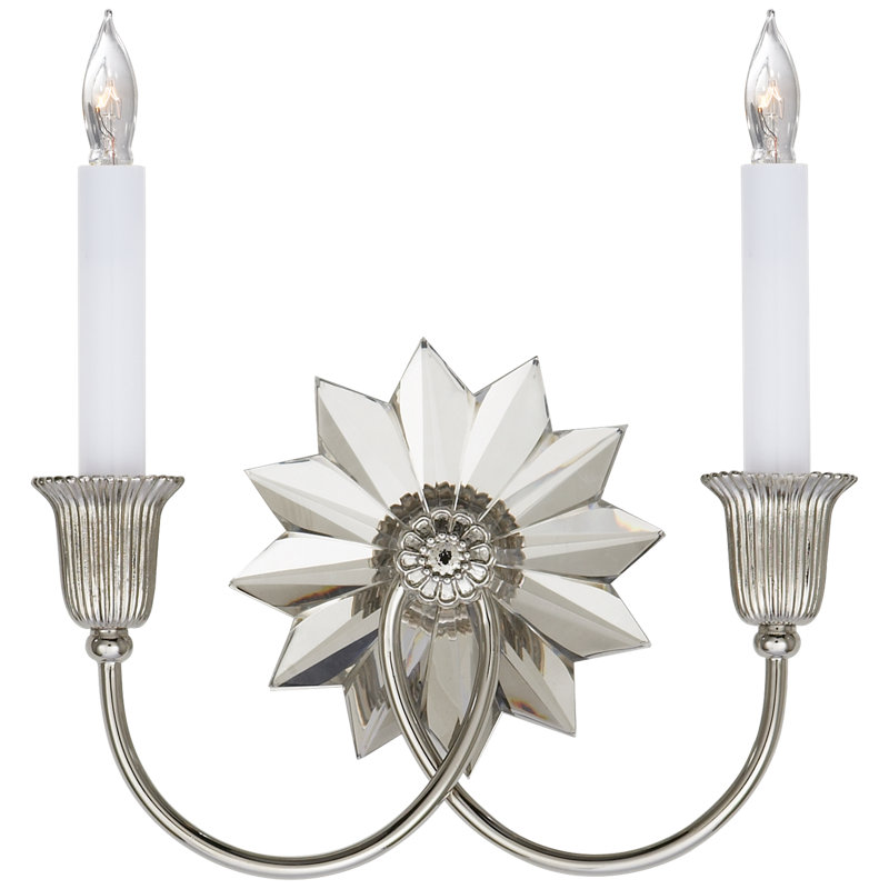 J. Randall Powers Huntingdon Double Sconce, Polished Nickel