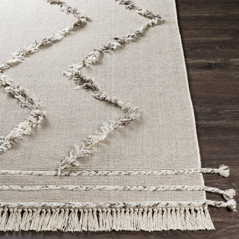 Tapis beige tissé à la main Southwestern, Rectangle 2 pi x 3 pi