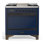 Cuisinière à carburant double de 36 pouces avec 6 brûleurs scellés de couleur bleu nuit Majestic III Series (propane liquide, garniture brunie)