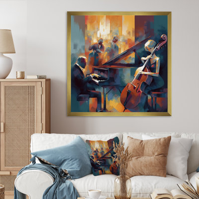 «Femelle Jazz Performer And Band I», reproduction sur toile