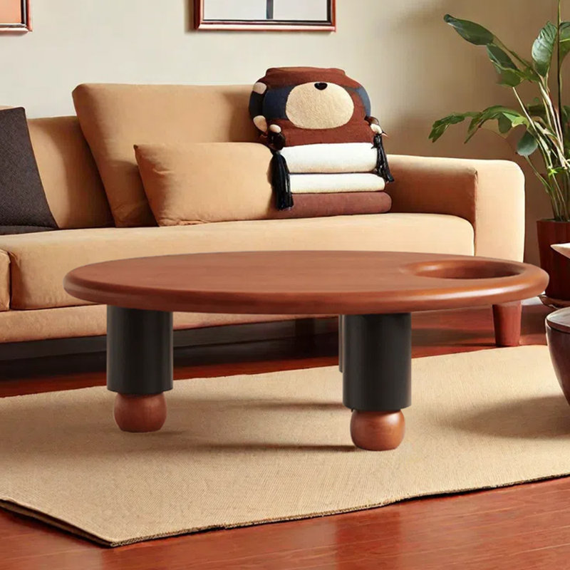 Table à thé en bois massif au design de style antique