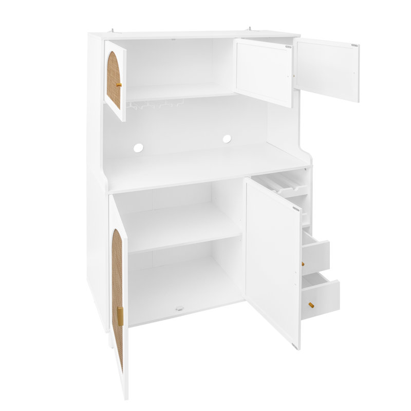68''H Accent Cabinet With Open Shelf