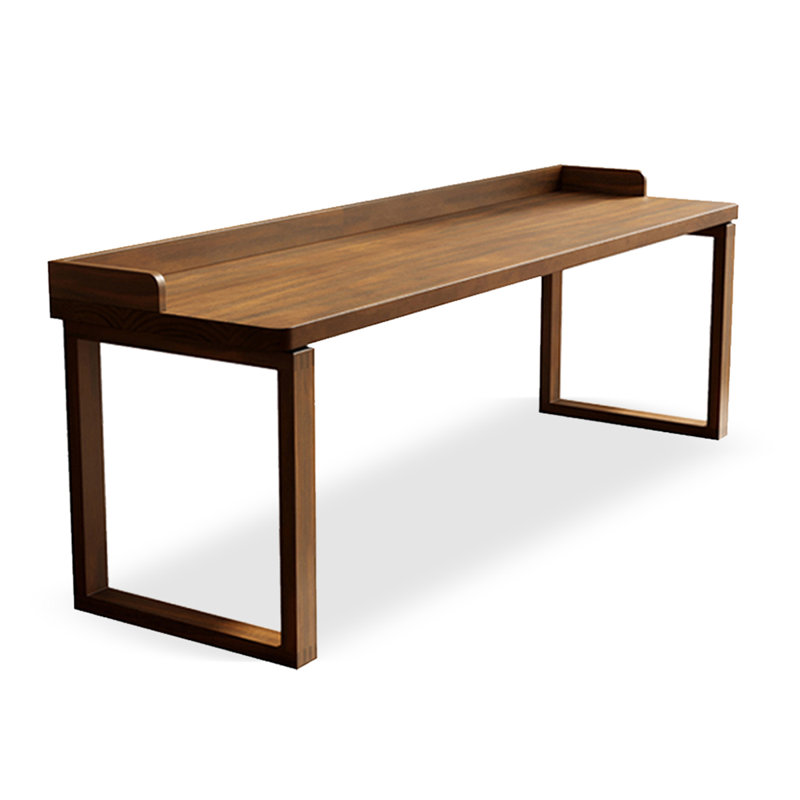 Table longue en bois massif American Retro, H 31,5 po x l 70,87 po x P 23,62 po