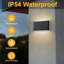 Modern Black Dimmable Rectangular Led Outdoor Wall Sconce