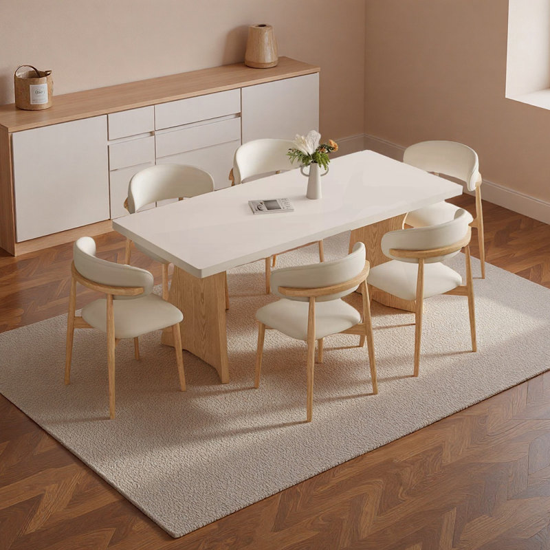 Table de salle à manger exquise et unique, 30.31"H x 78.74"L x 31.49"W, 7