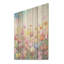 Multicolore Dreamy Tulips Flower Field - Art mural en bois sur bois de pin naturel-853408307