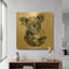 «Koala Cuddle» par Kim Curationa, art mural en métal doré, 24 po x 24 po-1358077553
