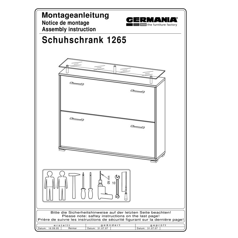 Shoe Storage Cabinet, White / Wenge