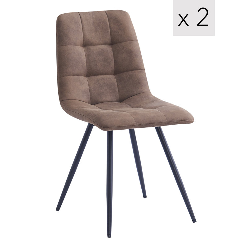 Ensemble de 2 chaises en similicuir Waltwilder