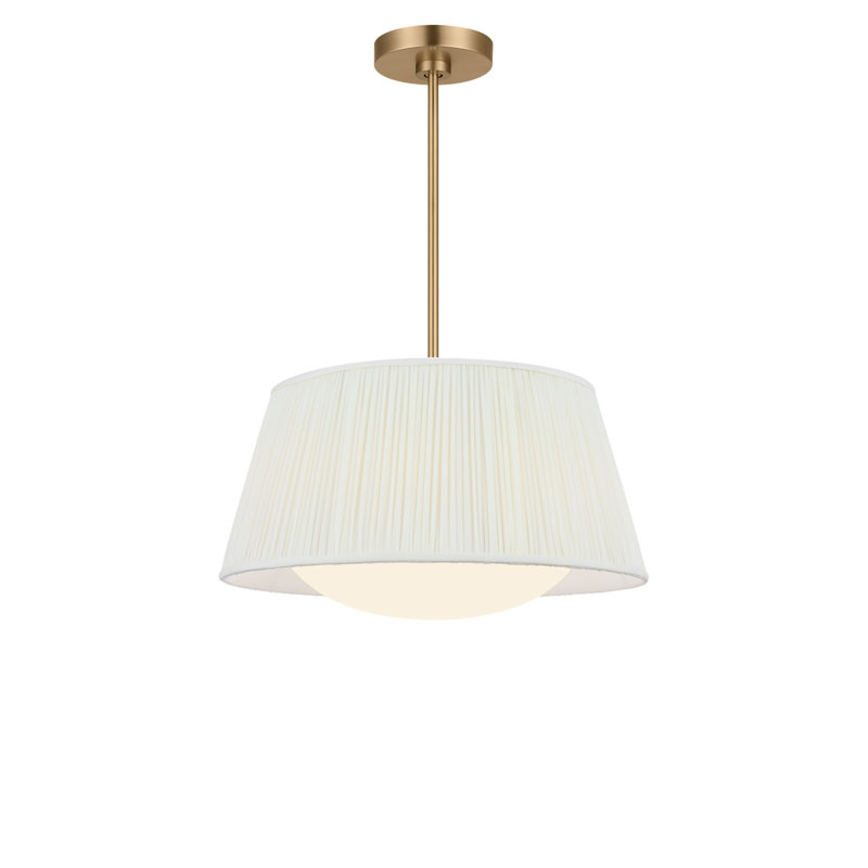 Luminaire suspendu à trois lumières Vilera, Laiton satiné, Non