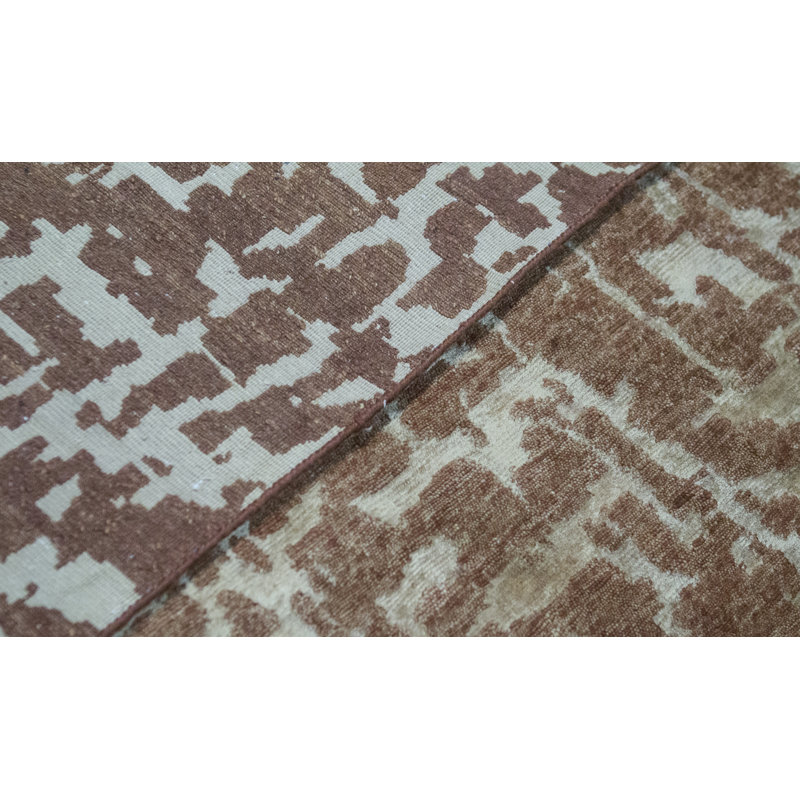 Wool Animal Print Area Rug in Rust/Blue