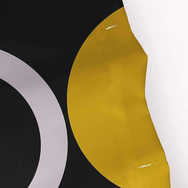 Rideau de douche Mod Circles, Moutarde