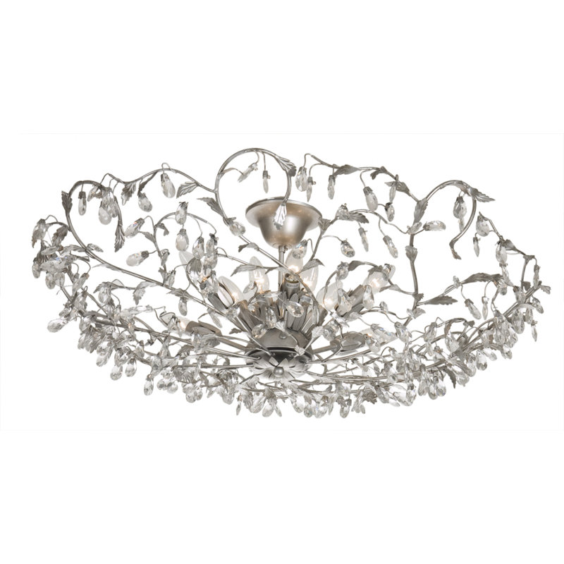Clemmer Semi Flush Mount, Brushed Silver
