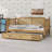 Traditional Rattan Daybed with 2 Storage Drawers,  for Guest Rooms and Limited Areas-424143728