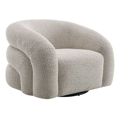 Irma Gray Boucle Chair W/Swivel