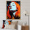 Illustration rétro d'une belle rousse rêveuse