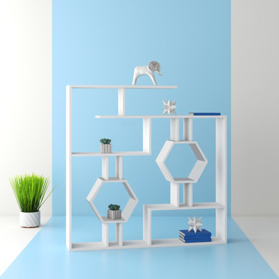 Swenson 52.7" H x 52.7" W Geometric Bookcase