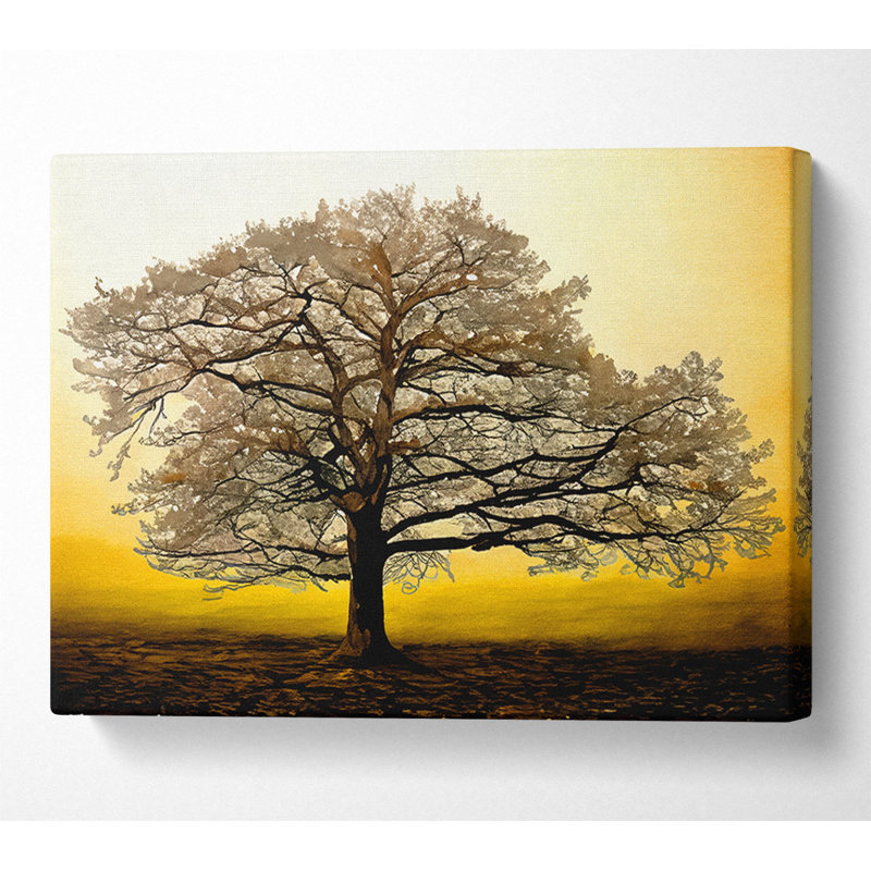 Beautiful Dusk Tree - Wrapped Canvas Print, 66cm H x 106.6cm W x 10cm D
