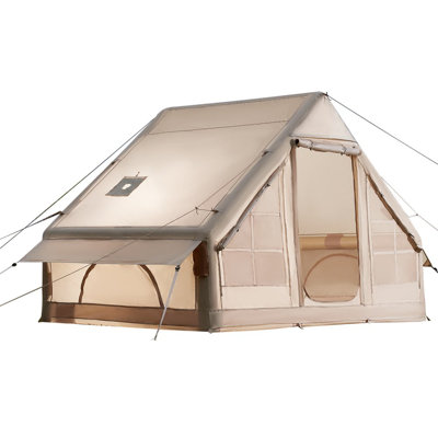Tente gonflable pour camping pour 3 à 5 personnes avec pompe et installation facile