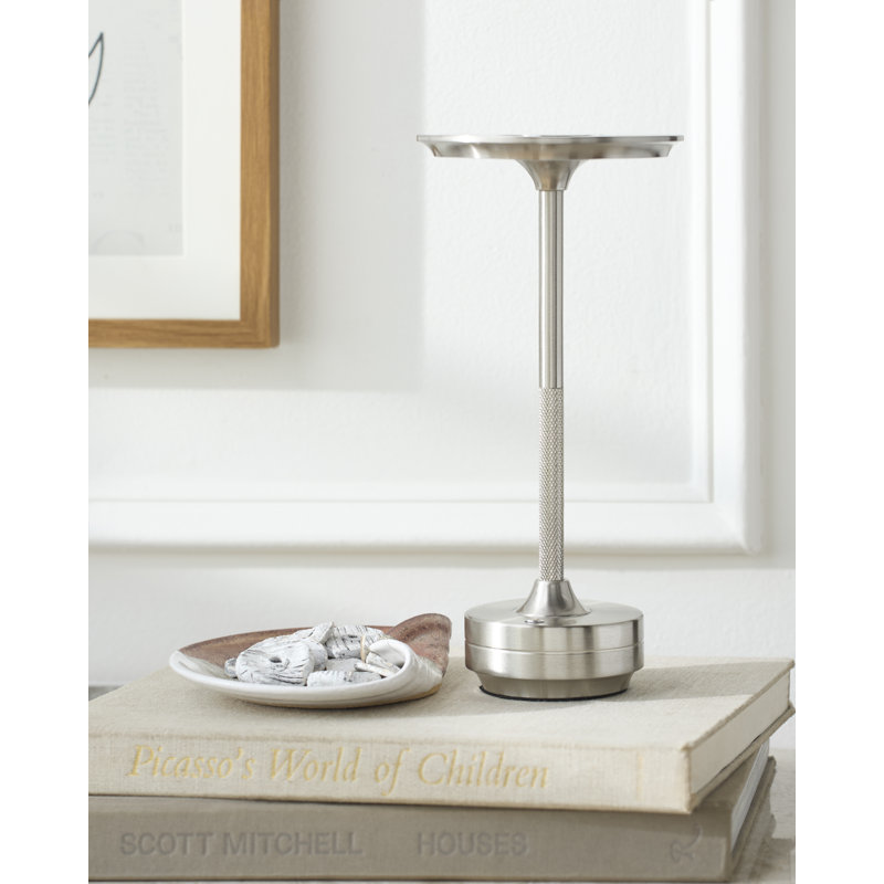 Bryd Accent Table Lamp, Silver, Silver