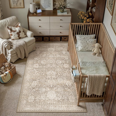 Tapis beige / brun / bleu Aurelia