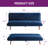 Jolee 70.4" Mid Century Modern Velvet Armless Convertible Futon, Twin Size-1439845802