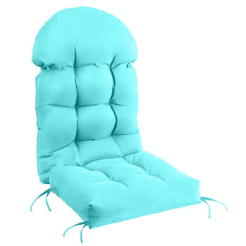 Outdoor Adirondack Chair Seat and Back Cushion, Blue