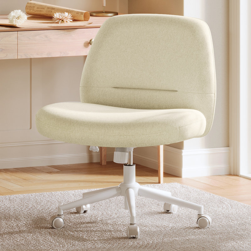 Ruthy Cotton Blend Office Chair, White